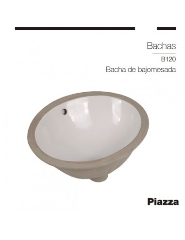 BACHA DE PORCELANA BAJOMESADA (45X37,5X18) Piazza