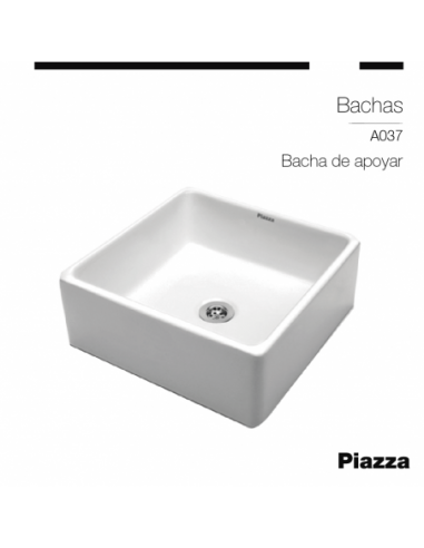 BACHA DE APOYO 380X380X130 MM