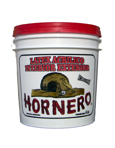 LATEX  BLANCO  X 4LT HORNERO