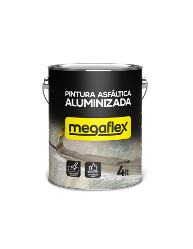 MEGAFLEX PINTURA ALUMINIZADA X 4 LITROS