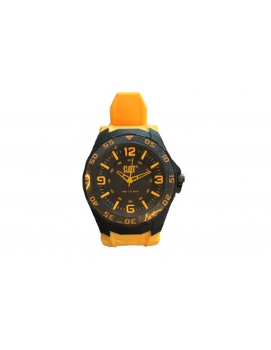 RELOJ PULSERA ANALOGICO AMARILLO NEGRO MALLA CAUCHO RESISTENTE AL AGUA