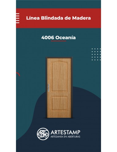 PUERTA LÍNEA BLINDADA MADERA MOD OCEANIA 4006-90X200 COLOR NEGRO MI