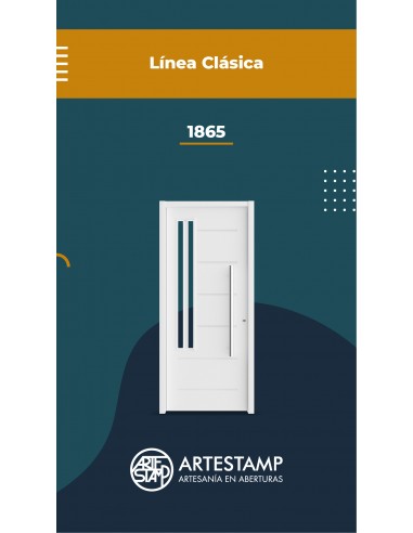 PUERTA LINEA CLASICA MOD 1865-0,90X2,00 COLOR BLANCO MD