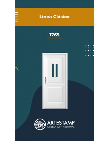 PUERTA LINEA CLASICA MOD 1765-0,90X2,00 COLOR BLANCO MD