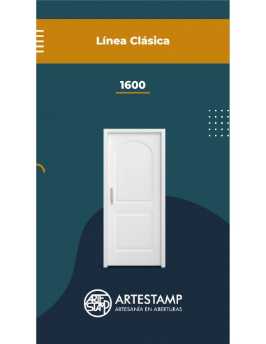 PUERTA LINEA CLASICA MOD 1600-0,90X2,00 COLOR BLANCO MD