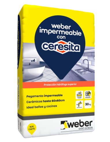 WEBER IMPERMEABLE CON CERESITA 10 KG GRIS